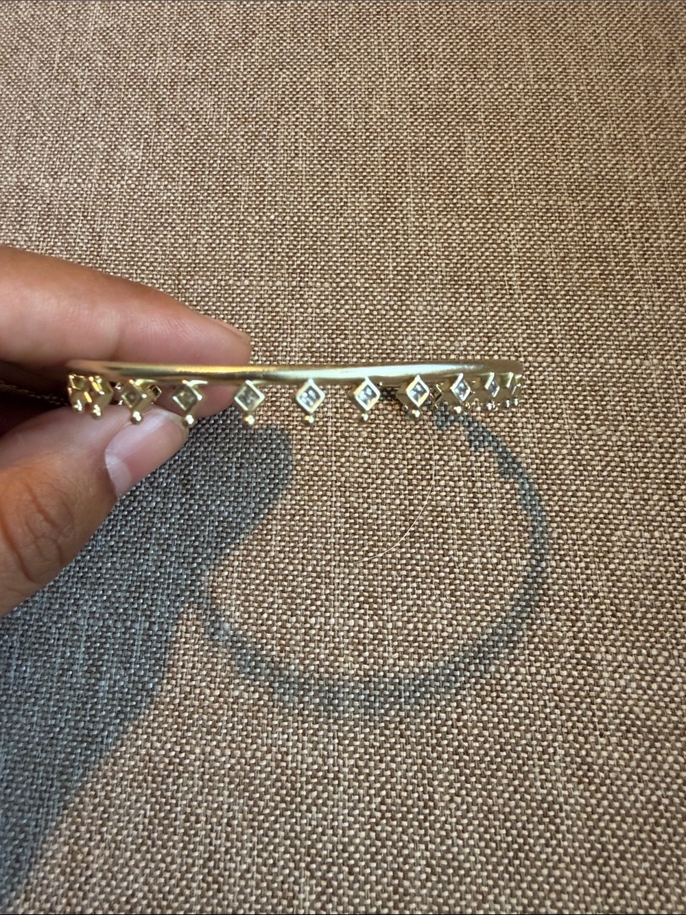 Kendra Scott Gold Geometric Crown Bangle Bracelet